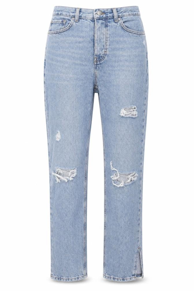 Front view of Primark Women's Blue Mom Jeans, size 8