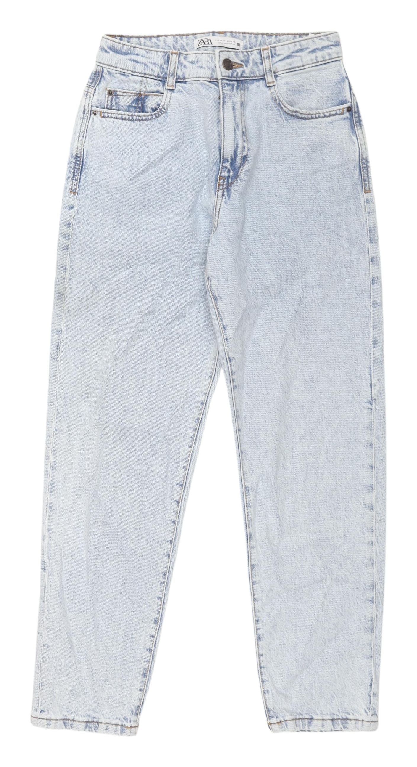 Zara Women's Blue Mom Jeans Size 8 Light Wash
