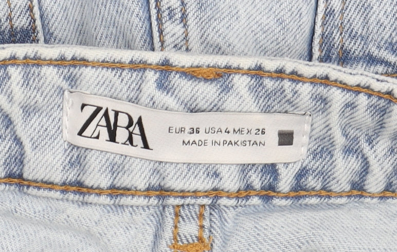 Zara Women's Blue Mom Jeans Size 8 Light Wash
