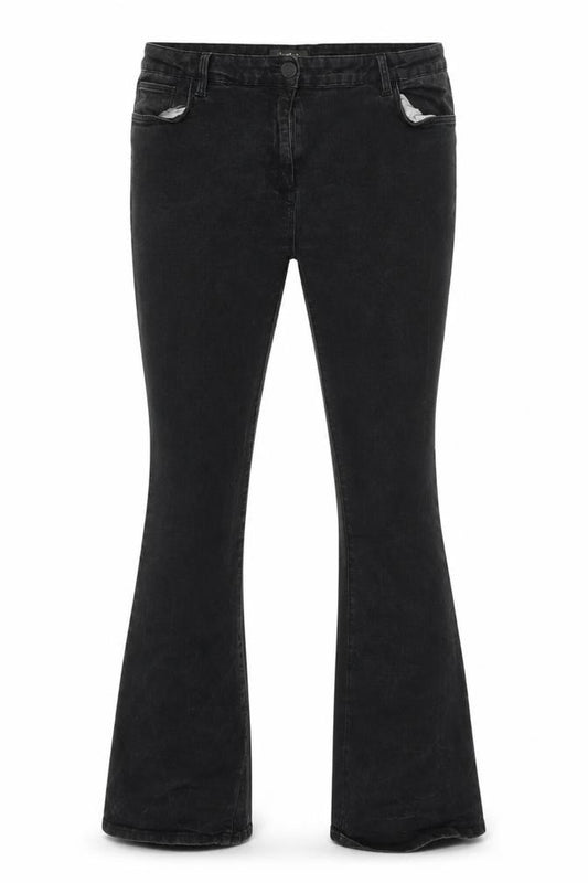 Front view of Studio Women's Black Bootcut Denim Jeans, size 23
