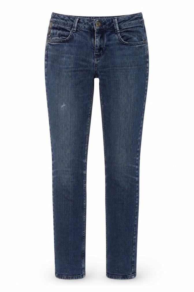 Front view of Topshop Women's Blue Skinny Jeans, size 10