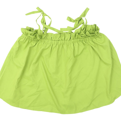 Boohoo Women's Green Off Shoulder Camisole Tank Top