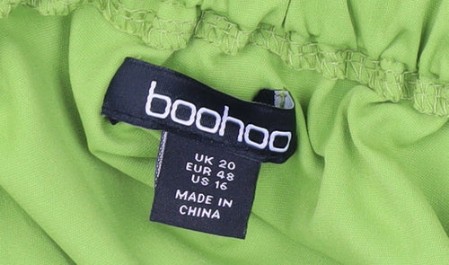 Boohoo Women's Green Off Shoulder Camisole Tank Top