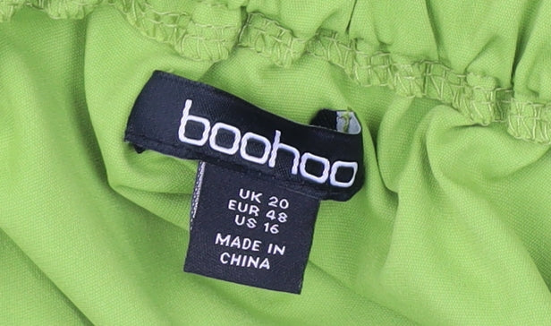 Boohoo Women's Green Off Shoulder Camisole Tank Top