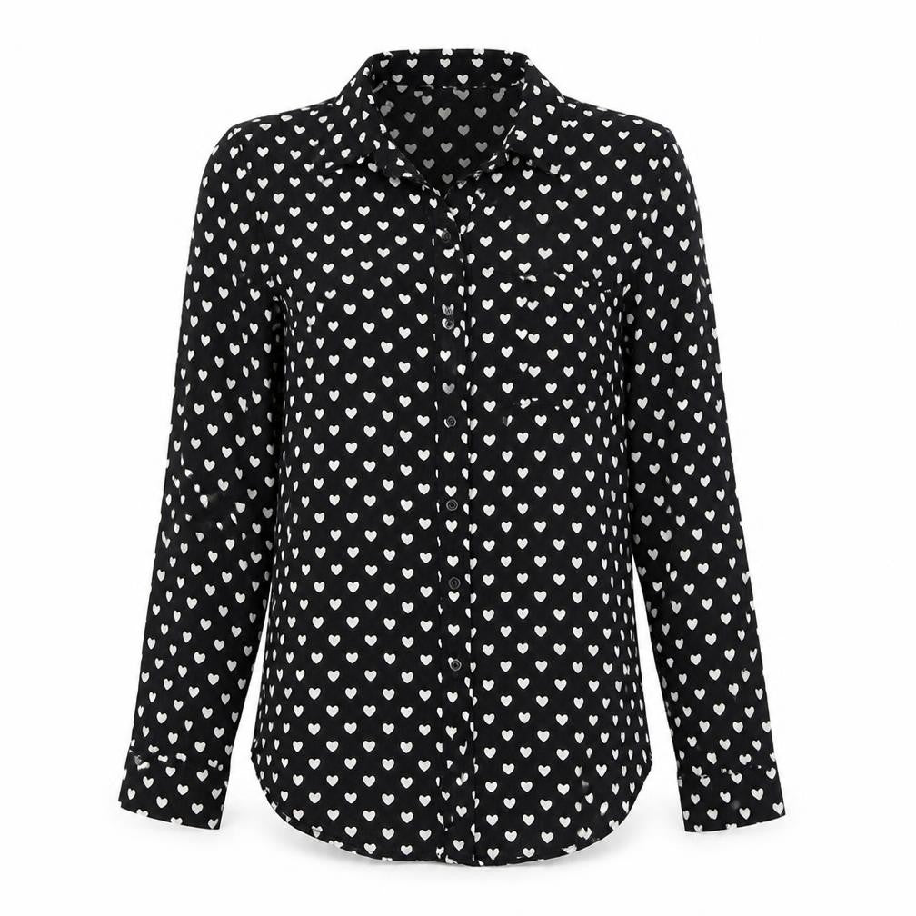 Front view of New Look Women's Black Button-Up Shirt, size 8