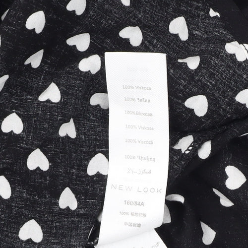 New Look Women's Black Button-Up Shirt Size 8