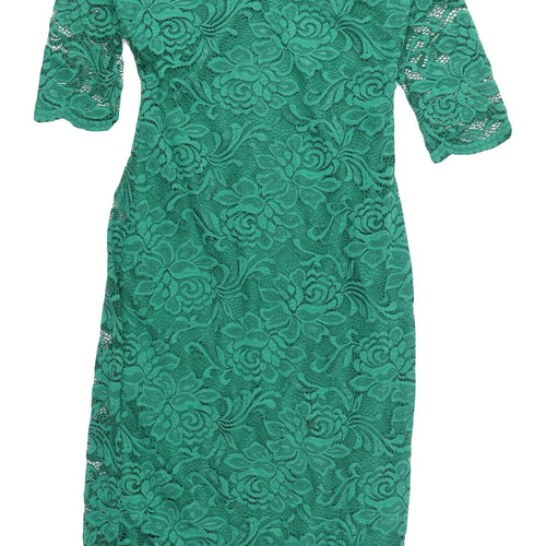 Stella Women's Green Lace Bodycon Dress Size 8