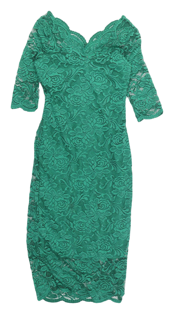 Stella Women's Green Lace Bodycon Dress Size 8