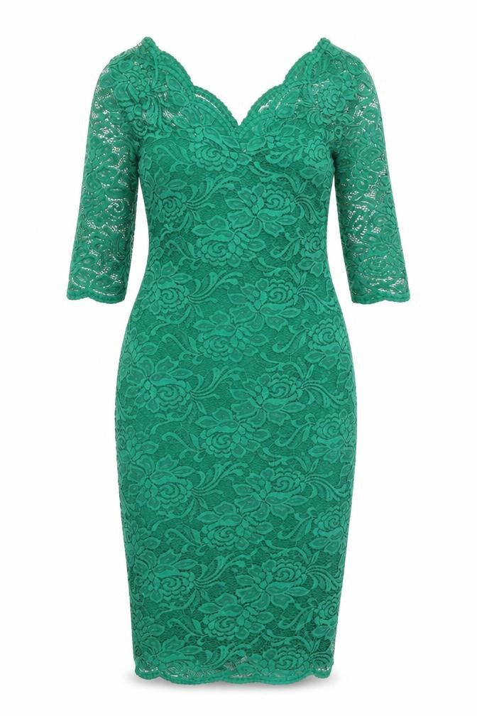 Stella Women's Green Lace Bodycon Dress Size 8