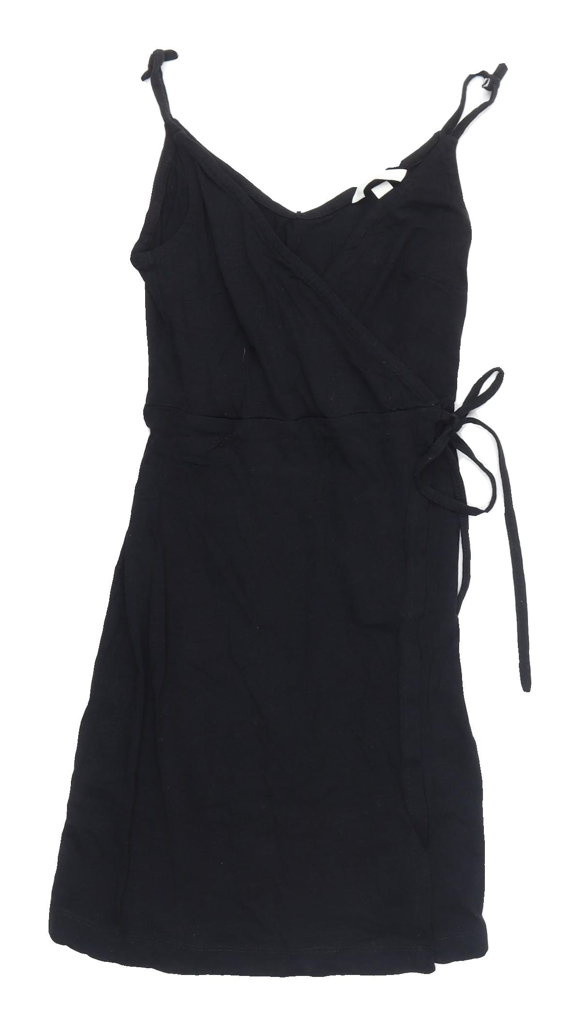 H&M Women's Black XS Wrap Dress, Sleeveless