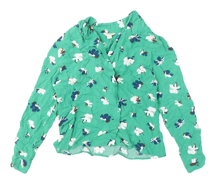 Monsoon Women's Green Floral Blouse Size 8