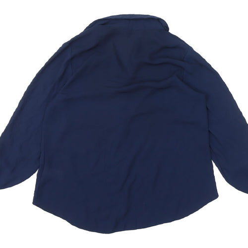 Dorothy Perkins Women's Blue Petite Basic Blouse UK 10