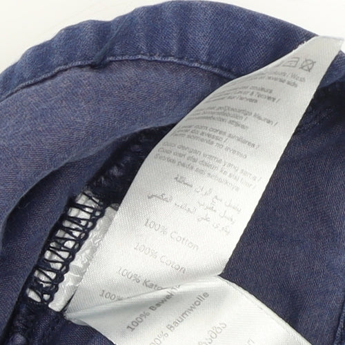 New Look Women Blue Denim Shift Dress Size 16 Casual