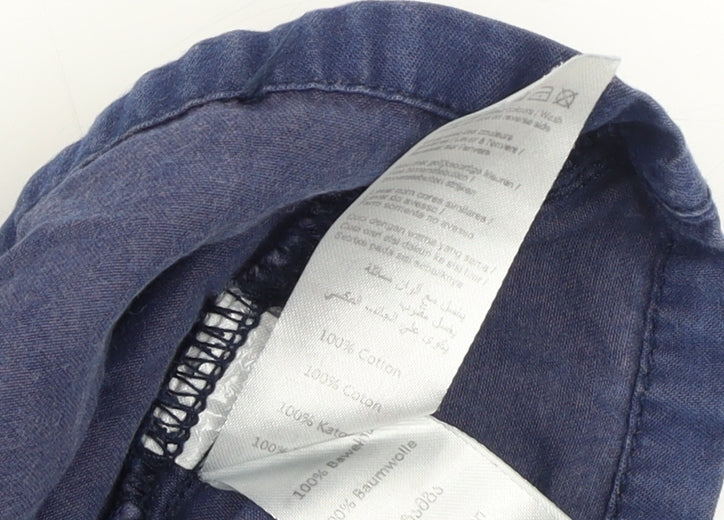 New Look Women Blue Denim Shift Dress Size 16 Casual