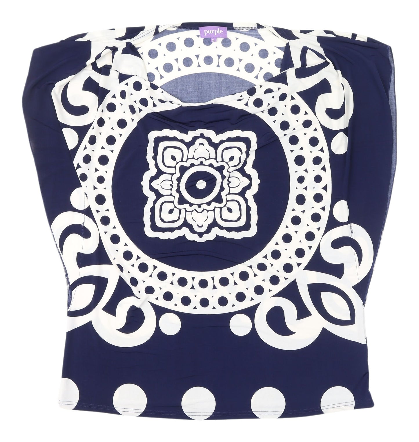 Purple Women's Blue Geometric XL Top