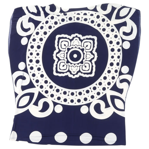 Purple Women's Blue Geometric XL Top