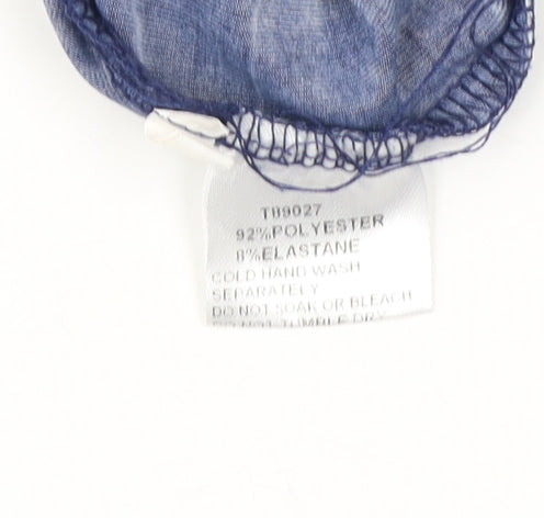 Purple Women's Blue Geometric XL Top