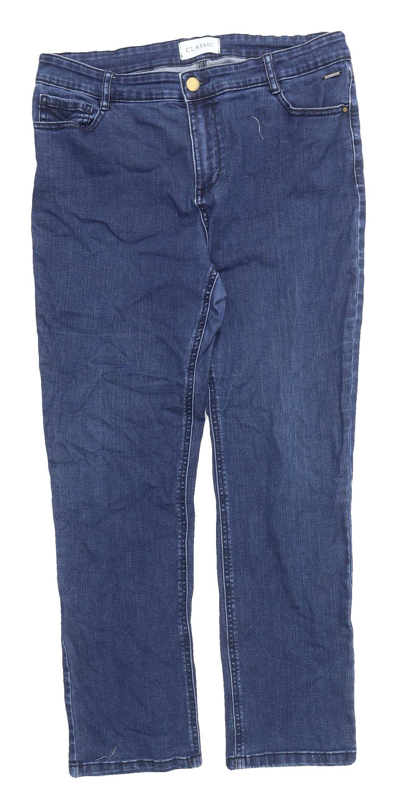 Marks and Spencer Women's Blue Straight Jeans Size 14