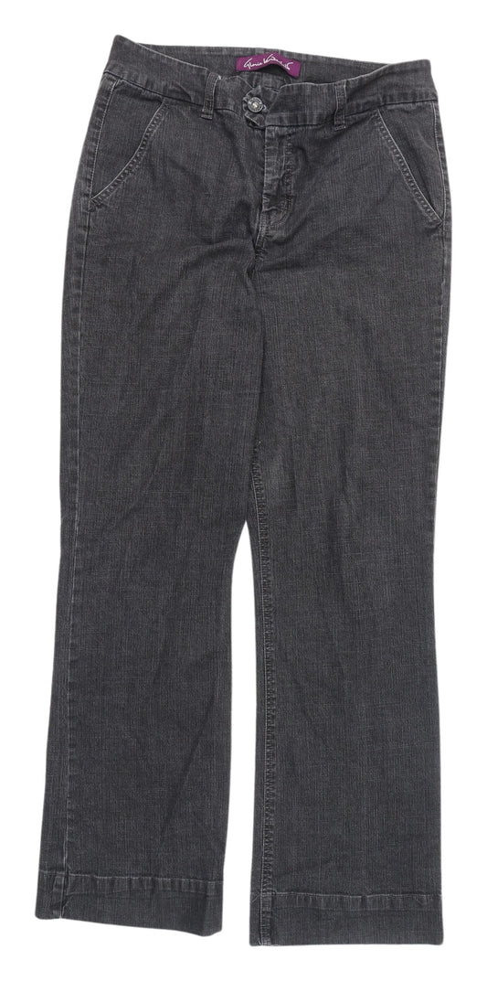 Gloria Vanderbilt Women's Grey Straight Jeans Size 12