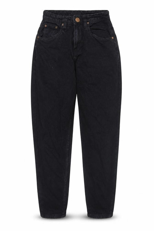 Front view of PRETTYLITTLETHING Black Mom Jeans, UK 6, Women's Fashion