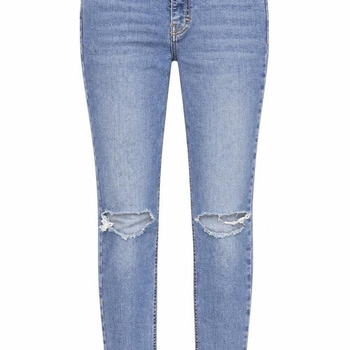 Topshop Women's Blue Skinny Jeans Size 10, Distressed