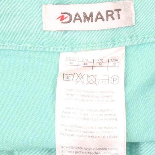 Damart Women's Green Straight Jeans Size 16