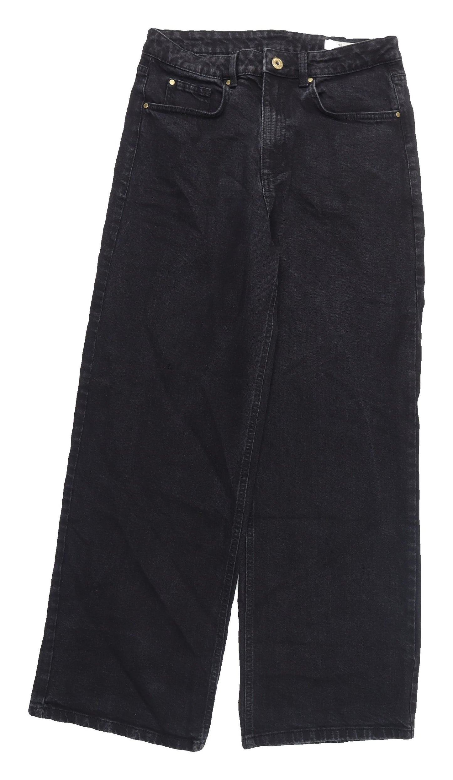 Marks and Spencer Black Wide-Leg Jeans Size 12