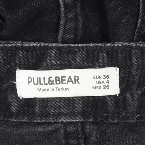 Pull&Bear Women’s Black Straight Jeans Size 8 Regular Mid Rise