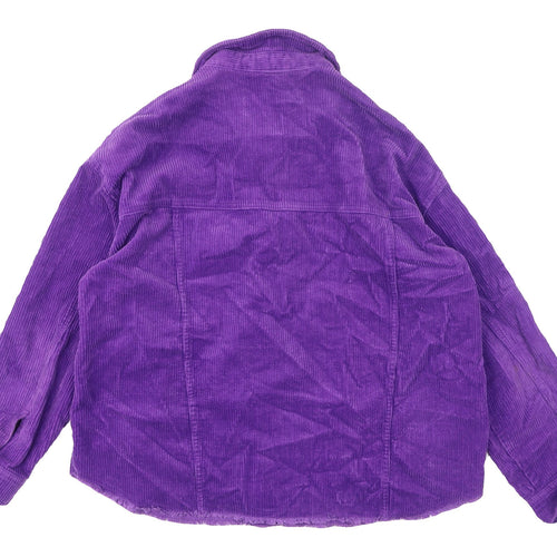 Zara Women's Purple Corduroy Jacket Size S