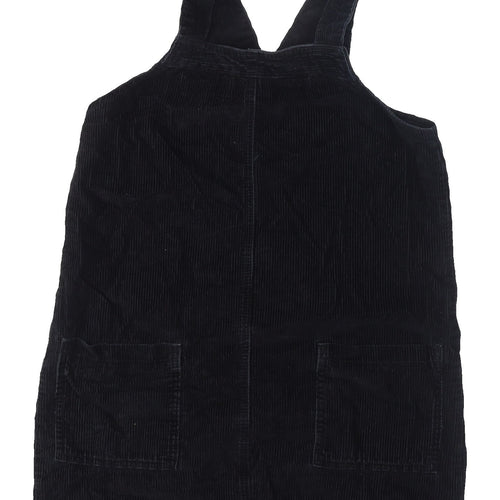 Dorothy Perkins Black Corduroy Pinafore Dress Size 10