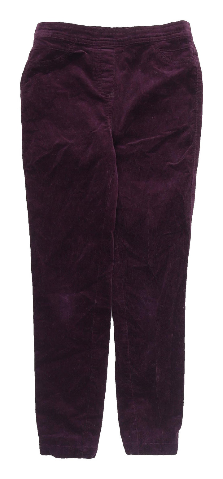 M&Co Women's Purple Corduroy Jegging Size 8 Slim