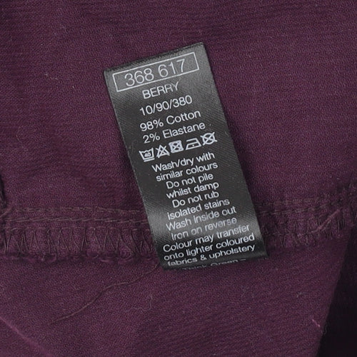 M&Co Women's Purple Corduroy Jegging Size 8 Slim