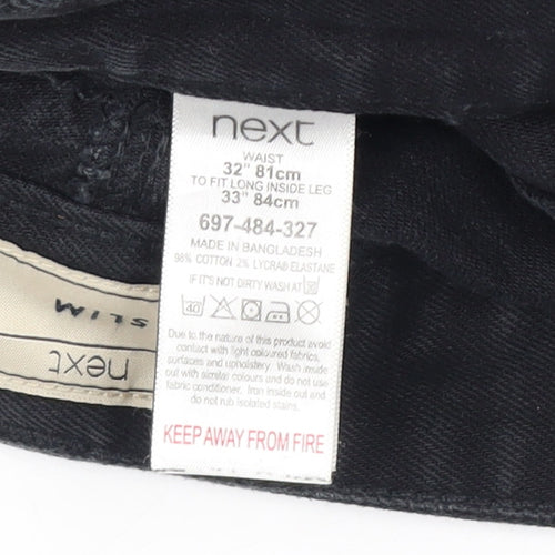 Next Men's Black Slim Jeans 32 Size