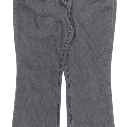 Per Una Women Grey Flared Jeans Size 18