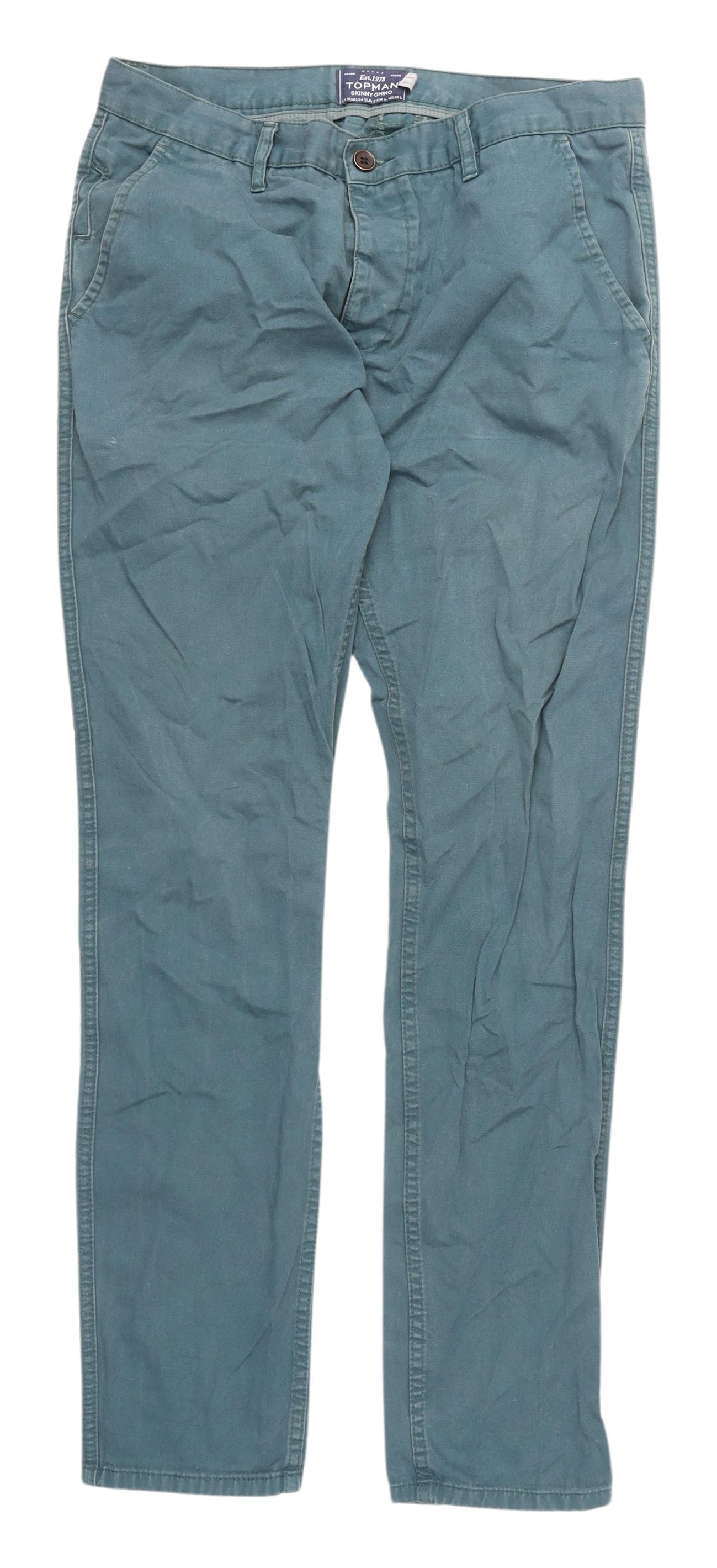 Topman Green Skinny Men's Jeans L 36W 34L