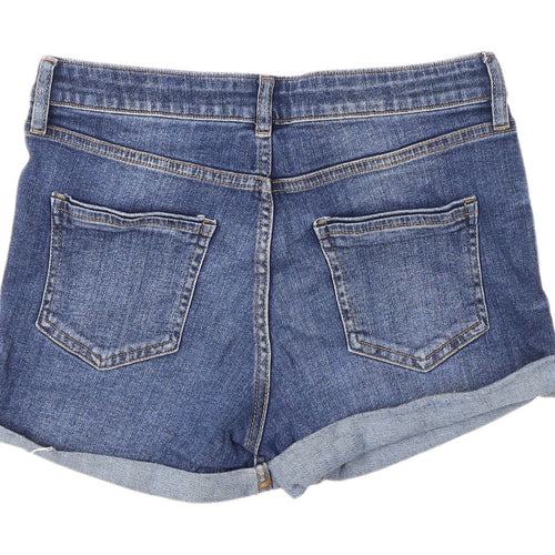 F&F Women's Blue Denim Cut-Off Shorts, Size 10