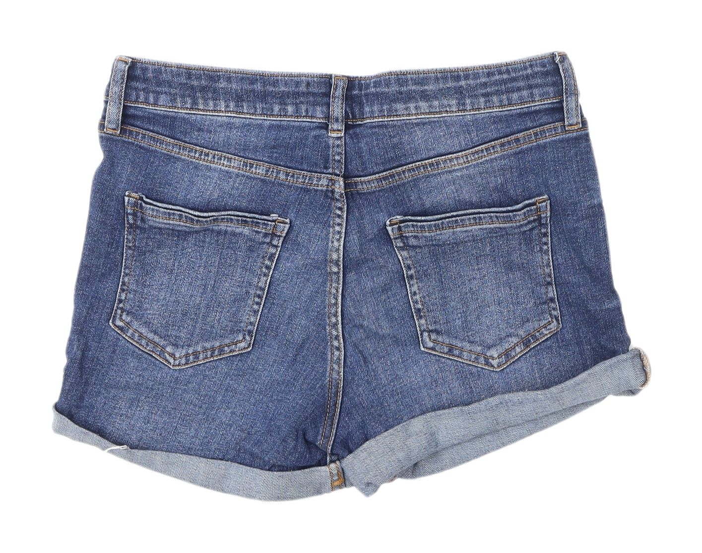 F&F Women's Blue Denim Cut-Off Shorts, Size 10