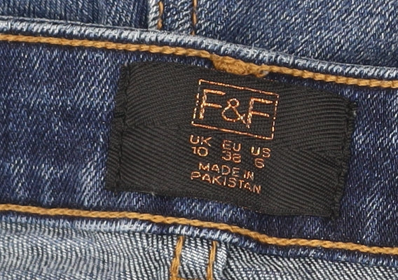 F&F Women's Blue Denim Cut-Off Shorts, Size 10