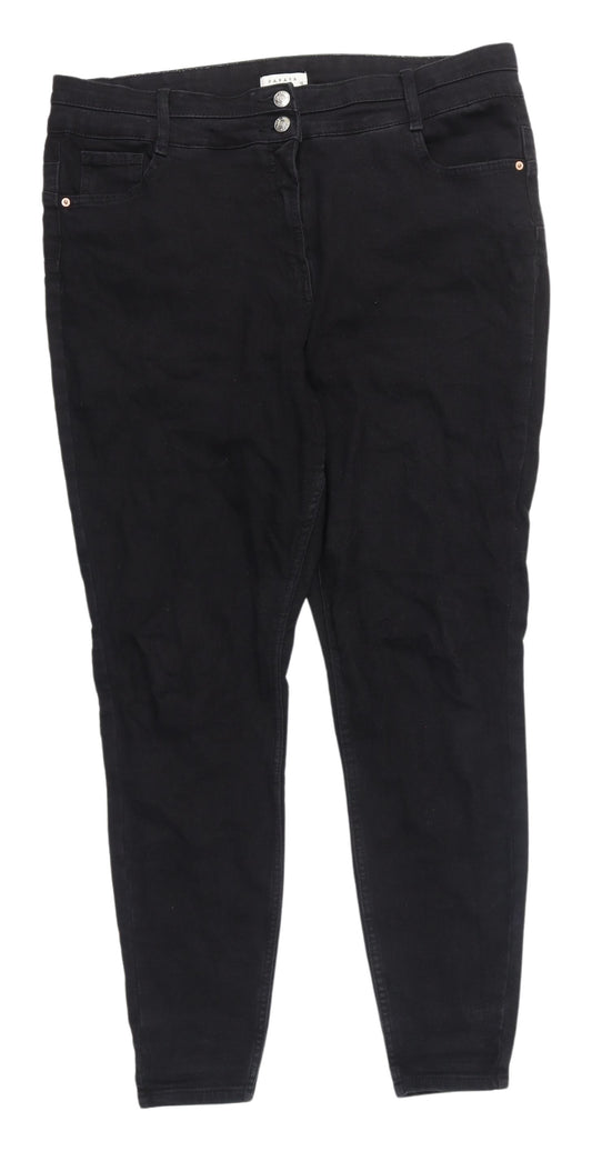 Papaya Women's Black Skinny Jeans Size 18