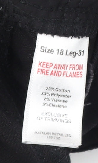 Papaya Women's Black Skinny Jeans Size 18