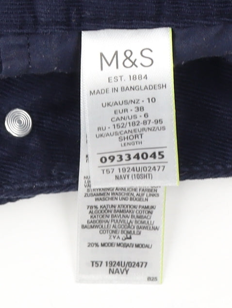 Marks and Spencer Women's Blue Cropped Trousers