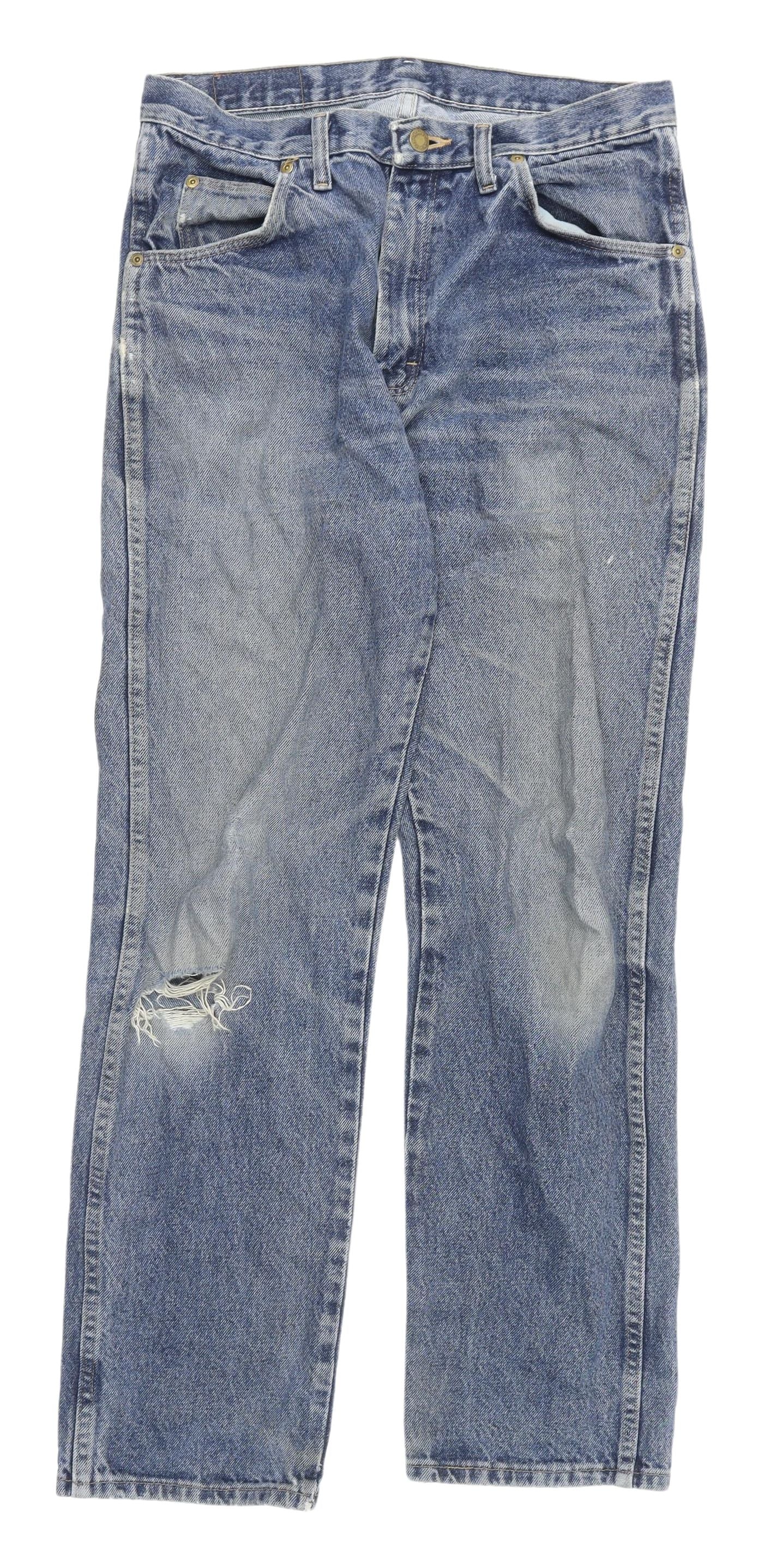 Wrangler Men's Blue Straight Jeans Size 32 Regular