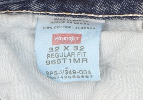 Wrangler Men's Blue Straight Jeans Size 32 Regular