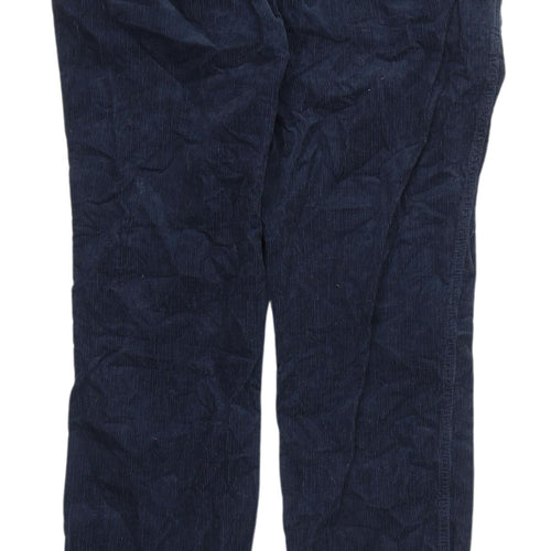 I.Hampton Men's Blue Corduroy Chino Trousers 34S