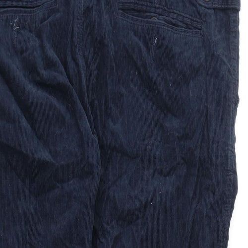 I.Hampton Men's Blue Corduroy Chino Trousers 34S