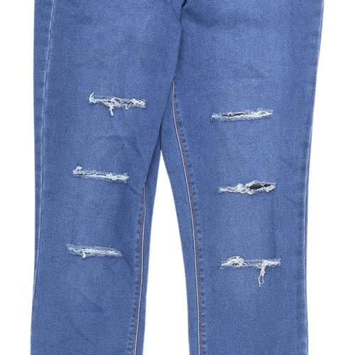 Matalan Women's Blue Skinny Distressed Jeans Size 12