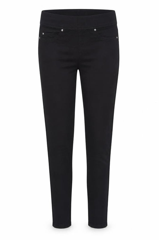 Front view of Denim Co. Women's Black Jegging Slim Jeans, size 6