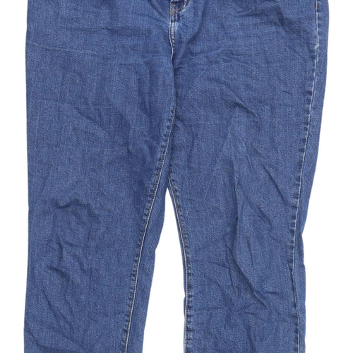 Primark Women's Blue Denim Straight Jeans Size 16