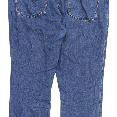 Primark Women's Blue Denim Straight Jeans Size 16