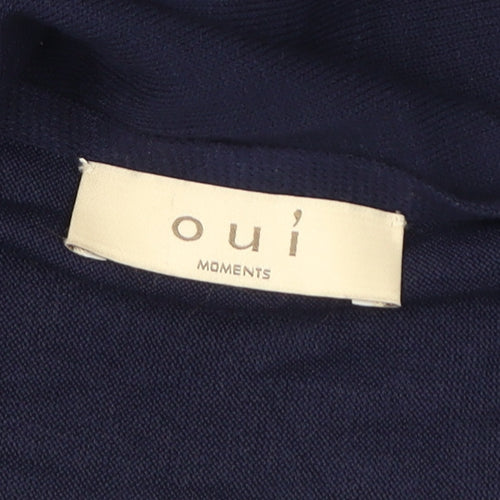 Oui Women's Blue Wrap Jumper Size 12